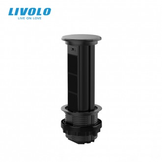 Неукомплектованный выдвижной розеточный блок Livolo применяется для установки в . . фото 3