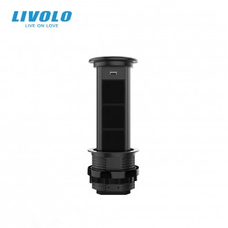 Неукомплектованный выдвижной розеточный блок Livolo применяется для установки в . . фото 4