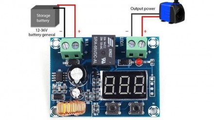 Модуль управления зарядом XH-M609 с индикатором 6-60V.Ограничитель разряда или п. . фото 5