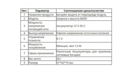 Модуль управления зарядом XH-M609 с индикатором 6-60V.Ограничитель разряда или п. . фото 3