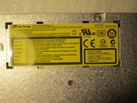Оптичний привід для ноутбука LG HL-DT-ST DVD-RAM GUA0N SATA Slim (тонкий, товщин. . фото 7