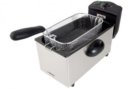 Электрофритюрница Esperanza EKG010 Falafel, 3 л, 2000 Вт, 37 x 25 x 21 см, сереб. Київ. фото 1 Электрофритюрница Esperanza EKG010 Falafel, 3 л, 2000 Вт, 37 x 25 x 21 см, сереб. Київ. фото 1