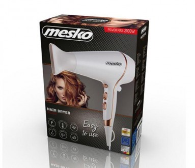 Фен Mesko MS 2250 2100W
Фен для волос имеет 3 температурных режима и 2 переключа. . фото 6