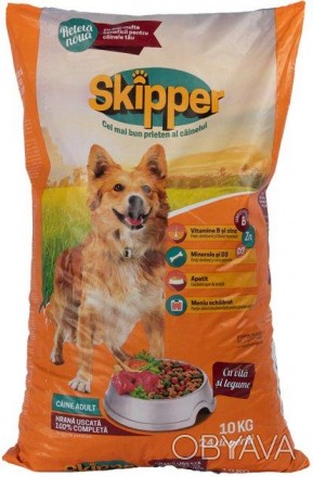 Опис Сухий корм для собак Skipper яловичина та овочі 
SKIPPER с говядиной и овощ. . фото 1