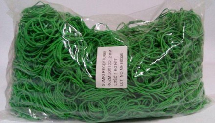 Резинка для упаковки зелени (зеленая) (30*1,5*1,5) "Plast", 1 кг/пач. Днепр. фото 1 Резинка для упаковки зелени (зеленая) (30*1,5*1,5) "Plast", 1 кг/пач. Днепр. фото 1