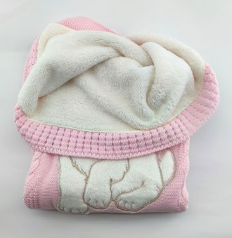 
Турецкое вязаное одеяло, плед для новорожденных. Внутри подкладка махровая. Оч. . фото 4