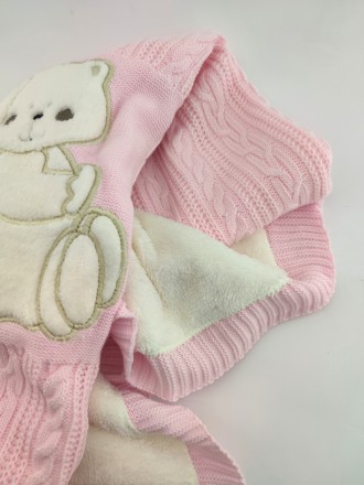  
Турецкое вязаное одеяло, плед для новорожденных. Внутри подкладка махровая. Оч. . фото 5