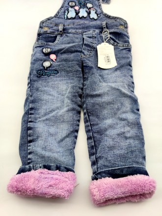 
Турецкий комбинезон для девочки. Сделан из легкой джинсовой ткани, утеплен трав. . фото 4