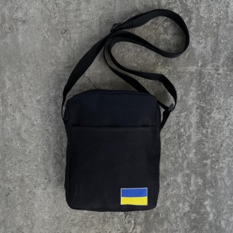 Мужская сумка барсетка через плечо черная вертикальная с флагом Украины
Мужская . . фото 2