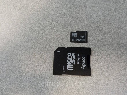 Карта флэш памяти Б/У MicroSD 4Gb + Adapter. Київ. фото 1 Карта флэш памяти Б/У MicroSD 4Gb + Adapter. Київ. фото 1