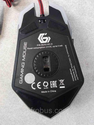 Мышь Gembird MUSG-001 для настольных ПК; проводное подключение; USB; сенсор: опт. . фото 8