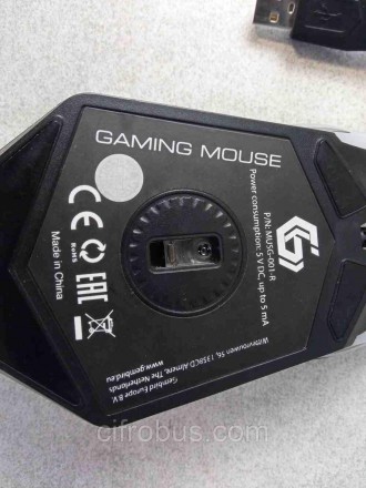 Мышь Gembird MUSG-001 для настольных ПК; проводное подключение; USB; сенсор: опт. . фото 9