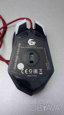 Мышь Gembird MUSG-001 для настольных ПК; проводное подключение; USB; сенсор: опт. . фото 1