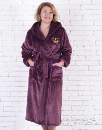 Купить в интернет магазине женский махровый халат большой-шоколад
 Женский халат. . фото 1