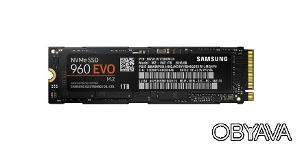Накопичувач SSD M.2 2280 1Tb Samsung 960 EVO (MZ-V6E1T0) вживанийТип диску: SSD . . фото 1