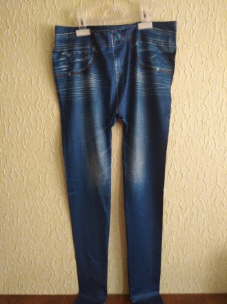 Женские новые леггинсы ,лосины под джинс .
Ткань тянется , рисунок имитация кар. . фото 3