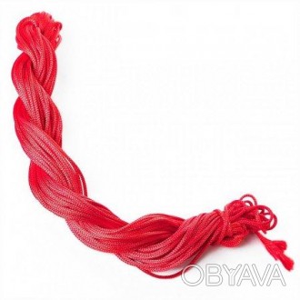 Нить шнур для шамбалы красный моток L-30м d-1мм купить оптом дешево в интернет. . фото 1