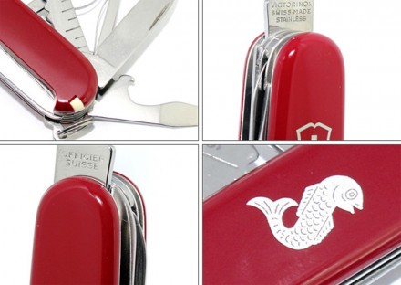 
Швейцарский карманный армейский нож Victorinox Fisherman c эмблемой. Лёгкая, ко. . фото 4