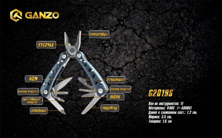 Мультитул Multi Tool Ganzo G2019 S
Компактный мультитул G2019 S от компании Ganz. . фото 6