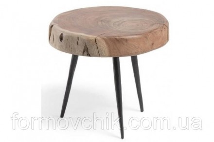 Высота 30 см Длина 32 см Ширина 33 см Кофейный стол с натуральной твердой столеш. . фото 2