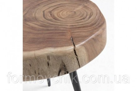 Высота 30 см Длина 32 см Ширина 33 см Кофейный стол с натуральной твердой столеш. . фото 3