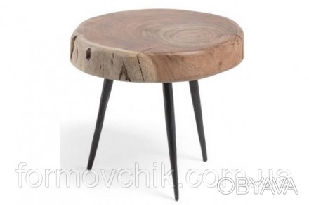 Высота 30 см Длина 32 см Ширина 33 см Кофейный стол с натуральной твердой столеш. . фото 1