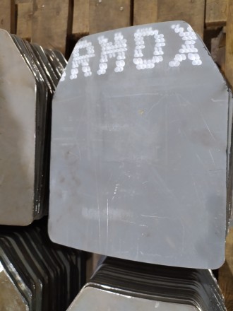 Характеристики бронепластини Армокс-600Т 250 x 300 x 7 мм 
Матеріал: сталь Армок. . фото 4