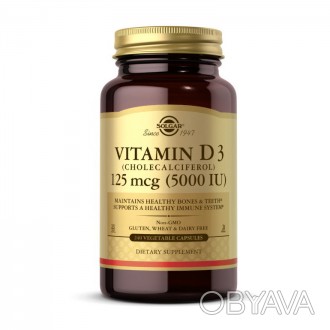 
 
Solgar Vitamin D3 1000 IU для поддержания здоровья костей и зубов
Витамин D -. . фото 1