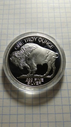 Памятна монета США Собода індіанець 2015. Розмір: 40*3 мм. Матеріал: silver plat. . фото 2