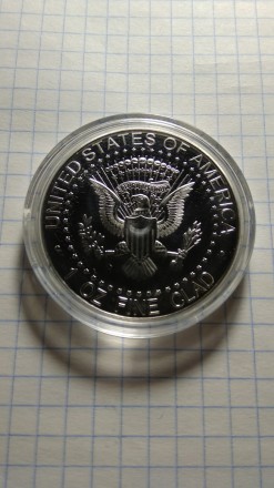 Памятна монета США Джон Кеннеді 1964. Розмір: 40*3 мм. Матеріал: silver plated a. . фото 2