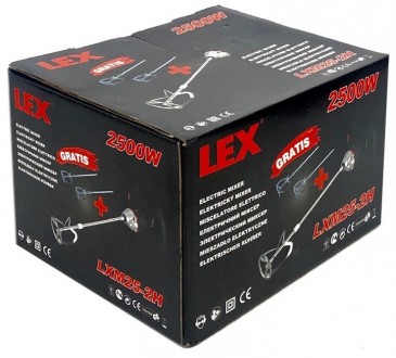 Миксер LEX LXM25-2H инструмент предназначенный для размешивания строительных сме. . фото 5