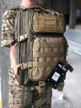 Тактический армейский рюкзак MIL-TEC ASSAULT Large 36 л. olive/coyote ОРИГИНАЛ!
. . фото 3