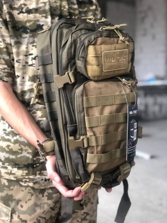 Тактический армейский военный рюкзак MIL-TEC ASSAULT® SMALL 20 л. Ranger Green/C. Київ. фото 1 Тактический армейский военный рюкзак MIL-TEC ASSAULT® SMALL 20 л. Ranger Green/C. Київ. фото 1
