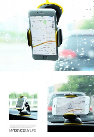 Компактный автомобильный держатель-клещи для смартфонов с диагональю до 7 дюймов. . фото 3
