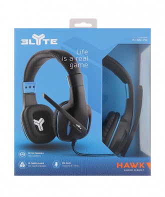 Наушники закрытые Elyte Gaming Hawk Headset Double Jack Audio T'nB 17315 Нау. . фото 3