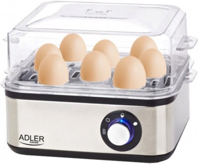 Яйцеварка Adler AD-4486 - многофункциональный девайс для варки яиц 3-х степеней . . фото 2