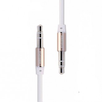 Кабель Audio AUX RM-L200 miniJack 3.5 male to male 2.0 м white Remax 320101. Київ. фото 1 Кабель Audio AUX RM-L200 miniJack 3.5 male to male 2.0 м white Remax 320101. Київ. фото 1