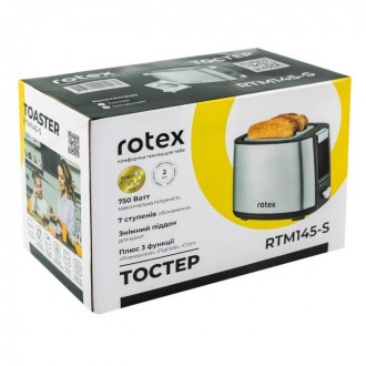 Тостер Rotex RTM145-S Тостер Rotex RTM145-S оснащен двумя классическими отделени. . фото 5