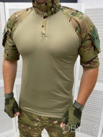 Армейская мужская футболка Убакс мультикам, военная тактическая кофта Ubacs для
. . фото 1