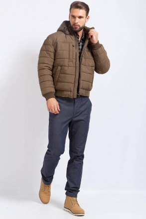 Короткая мужская зимняя куртка Finn Flare с манжетами на рукавах и по низу издел. . фото 3