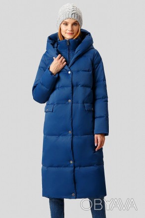 Длинное пуховое пальто женское от финского бренда Finn Flare. Пуховик выполнен и. . фото 1