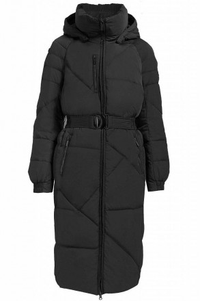 Пуховое пальто женское с поясом Finn Flare с красивым стеганым узором. Комбиниро. . фото 8