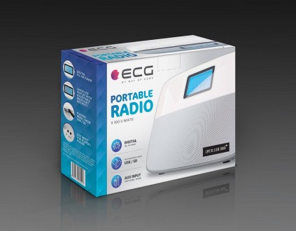Радио-часы Ecg R-300-U-White Радио-часы Ecg R-300-U-White - будильник радио или . . фото 3