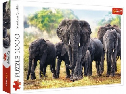 Пазли Африканські слони від польського виробника Trefl Яскраві і барвисті пазли . . фото 2