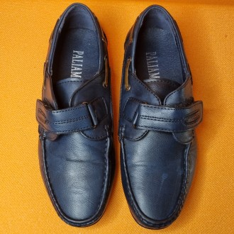 Продам туфли из искусственной кожи, темно-синего цвета, Р.35, длина стельки 23 с. . фото 3