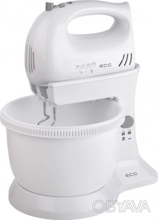 Миксер Ecg RSM-02 белого цвета, сочетает в себе возможности ручного и стационарн. . фото 1