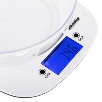 Електронні кухонні ваги Mesko з максимальним навантаженням 5 кг і точністю до 1 . . фото 3