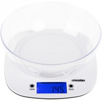 Електронні кухонні ваги Mesko з максимальним навантаженням 5 кг і точністю до 1 . . фото 5