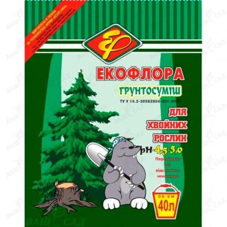 Для хвойных растений, 40л (Экофлора). Одесса. фото 1 Для хвойных растений, 40л (Экофлора). Одесса. фото 1