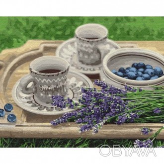 Картина по номерам "Лавандовый завтрак". Для того, чтобы нарисовать картину, нео. . фото 1